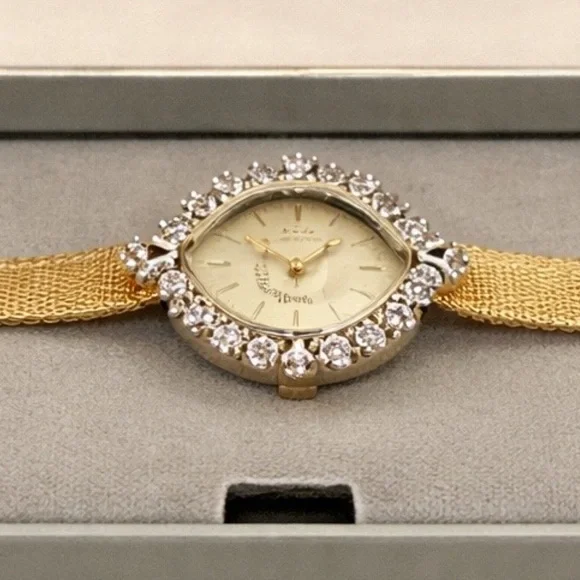 Deauville Gold-Tone Crystal Ladies Watch - Picture 1 of 10